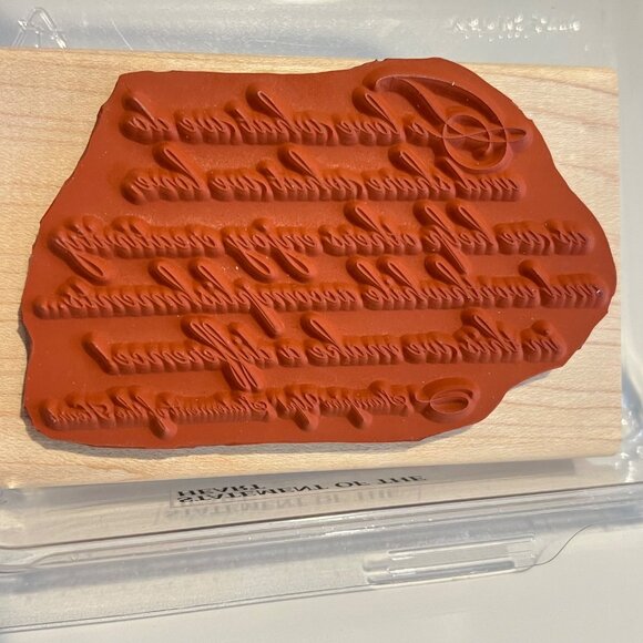 Stampin Up! Statement Of The Heart Wooden Rubber Stamp Crafting Tool - Picture 3 of 3